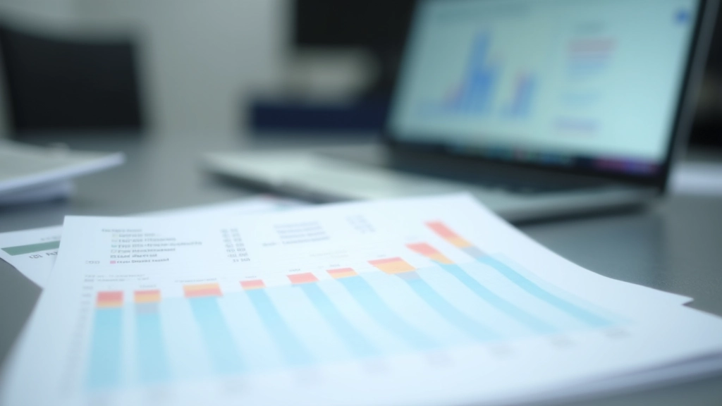Income statement showing revenue, expenses, and net profit breakdown on screen